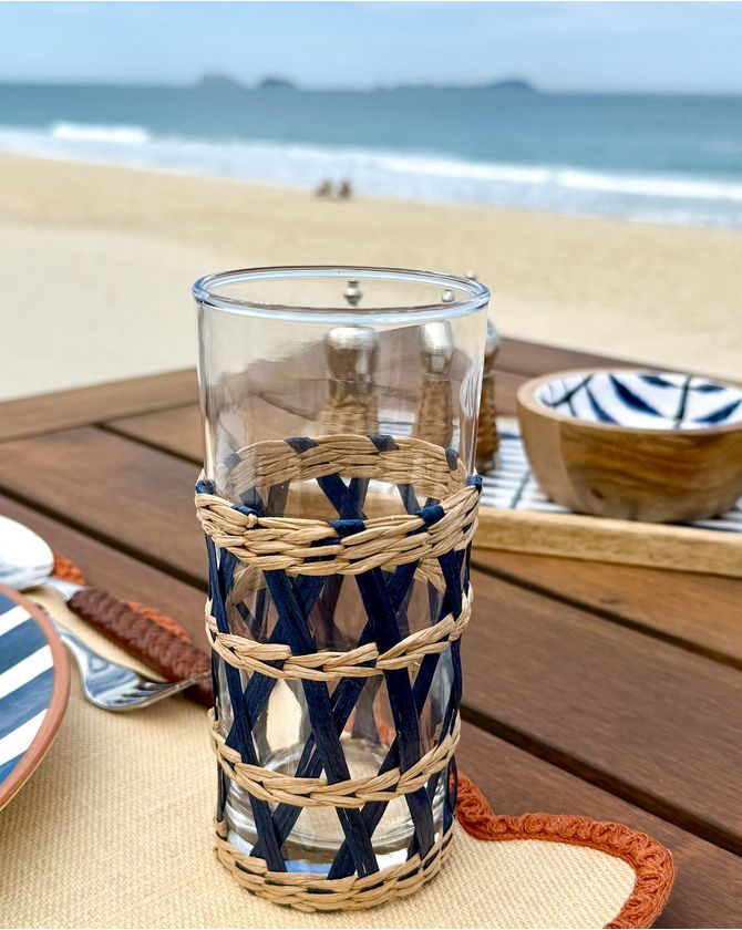 Copo Alto Rattan Marinho