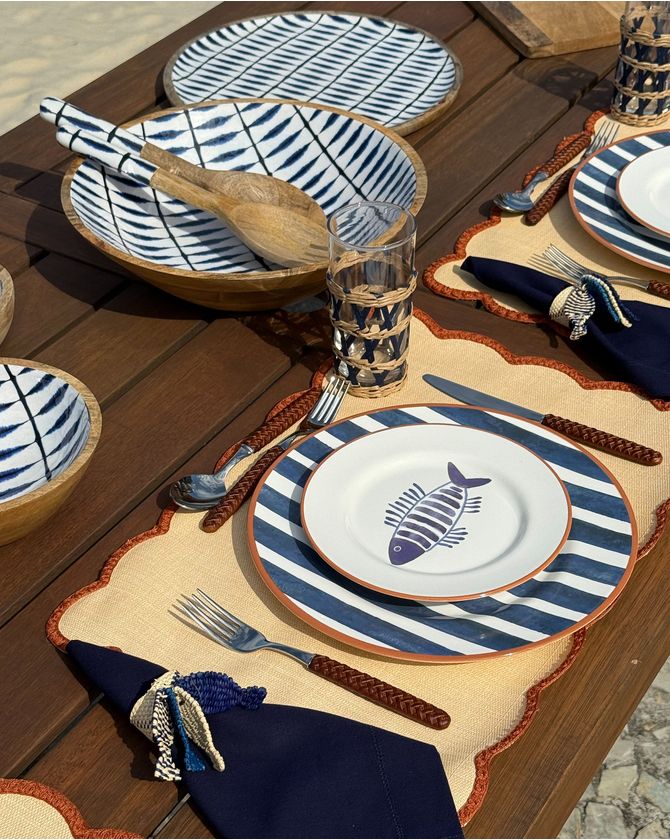Copo Alto Rattan Marinho